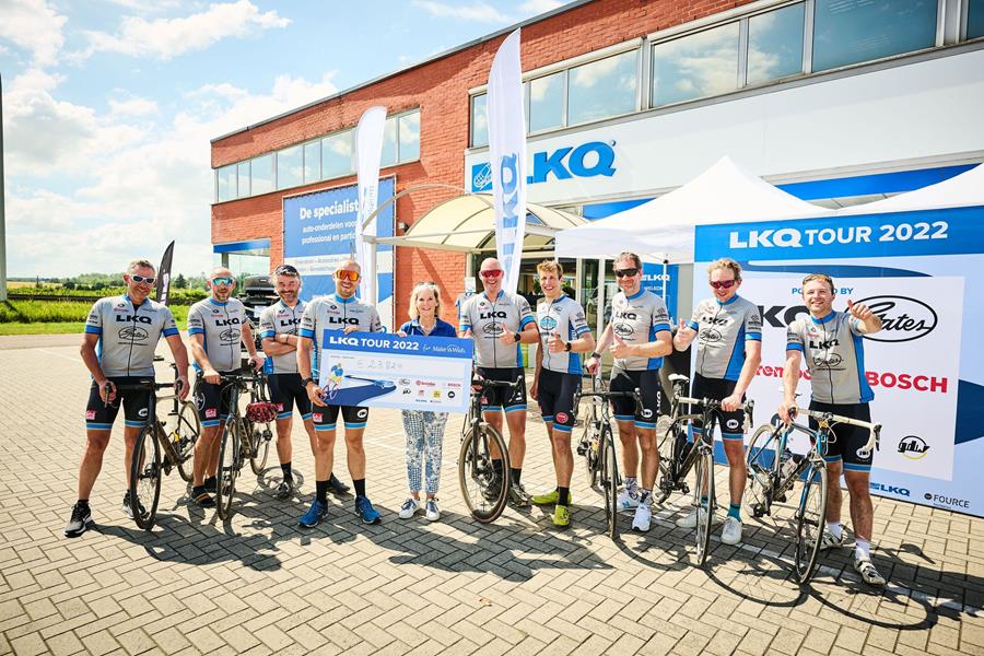 LKQ Belgium zamelde de afgelopen weekends geld in om de hartenwensen te vervullen van kinderen die lijden aan levensbedreigende ziektes. De tweede editie van de LKQTour was daarbij een daverend succes